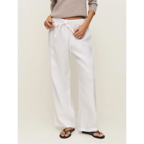 Reformation Pants - NWT Reformation Olina Linen Pants White Small
